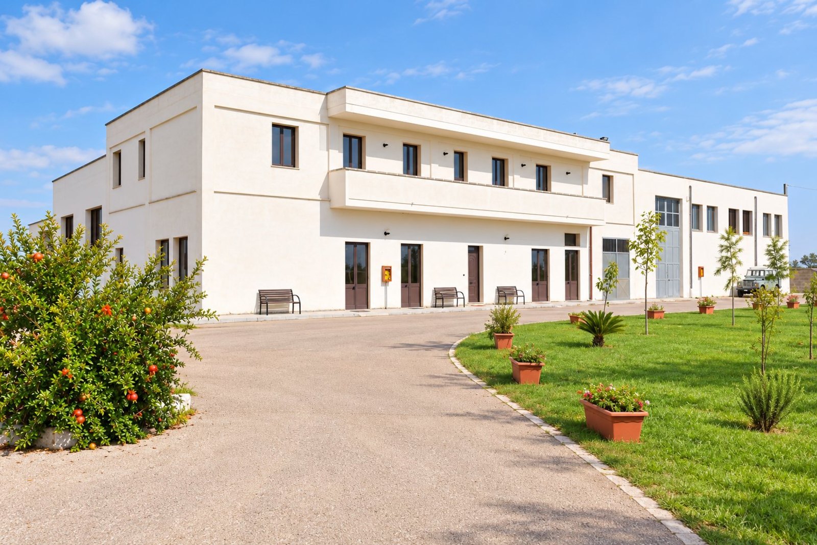 La cantina Attanasio a Copertino vista dal viale