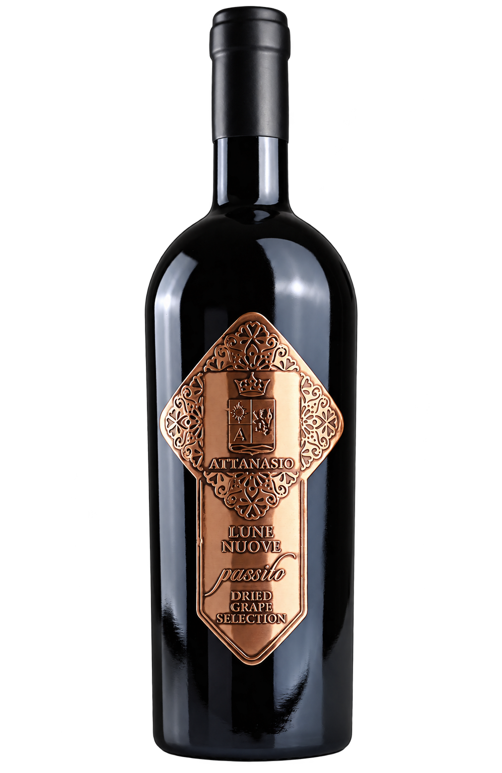 Lune Nuove Attanasio, bottiglia con etichetta originale in rame