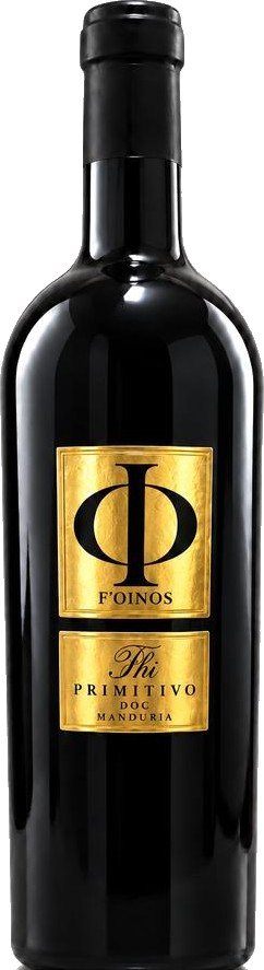 Bottiglia di Primitivo di Manduria, linea PHI F’OINOS